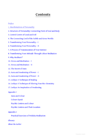 Index of Transform Your Self